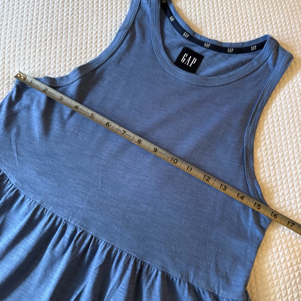 Gap Women’s Tiered Sleeveless Dress Blue Size X-Small - Picture 5 of 5